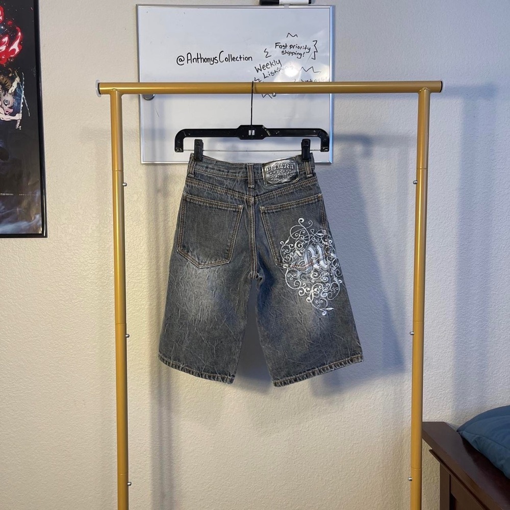 Makaveli y2k embroidered skater shorts